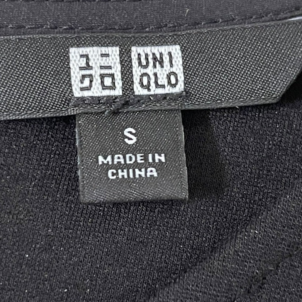 Uniqlo Ponte Fit and Flare Dress Womens Small Black Excellent Sleeveless 173261 - Picture 4 of 11
